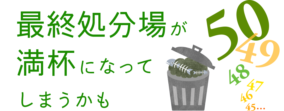 最終処分場が満杯になってしまうかも